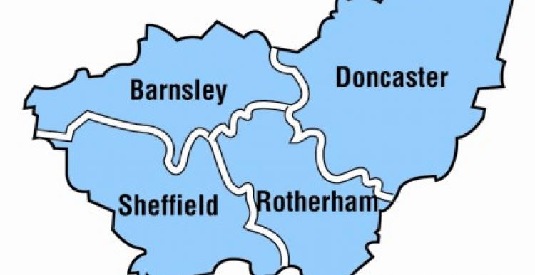 map of south yorkshire area