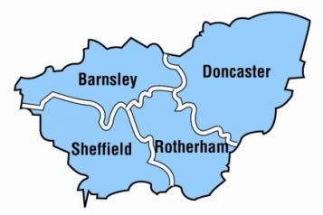 map of south yorkshire area