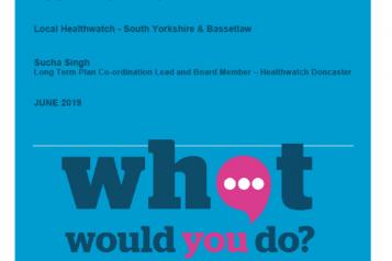 Blue cover containing report title and What would you do logo in dark blue and pink